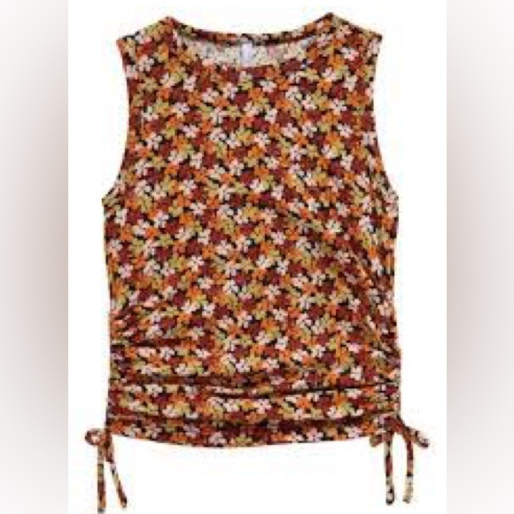 NWT Good Luck Girl Floral Side Ruched Tank Top YXL | Nordstrom | Tween Style